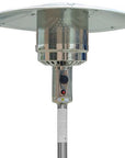 48000 BTU Silver Steel Propane Cylindrical Pole Standing Patio Heater
