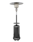 48000 BTU Silver Steel Propane Cylindrical Pole Standing Patio Heater