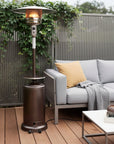 48000 BTU Bronze Steel Propane Cylindrical Pole Standing Patio Heater