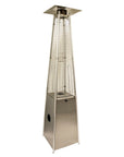 41000 BTU Silver Steel Propane Triangular Pyramid Standing Patio Heater