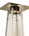 41000 BTU Silver Steel Propane Triangular Pyramid Standing Patio Heater