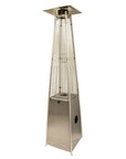 41000 BTU Silver Steel Propane Triangular Pyramid Standing Patio Heater