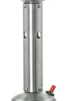 11000 BTU Silver Steel Propane Cylindrical Pole Tabletop Patio Heater