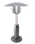 11000 BTU Silver Steel Propane Cylindrical Pole Tabletop Patio Heater