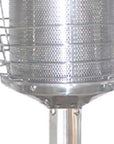 11000 BTU Silver Steel Propane Cylindrical Pole Tabletop Patio Heater