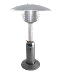 11000 BTU Silver Steel Propane Cylindrical Pole Tabletop Patio Heater