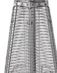 9500 BTU Bronze Steel Propane Triangular Pyramid Tabletop Patio Heater