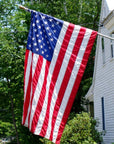 Set of Four Red White And Blue Embroidered Nylon American Flags