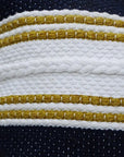 18" X 18" Black And Yellow Zippered Striped Indoor Outdoor Throw Pillow