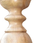 29" Natural Floor Solid Wood Candle Holder