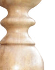 24" Natural Solid Wood Floor Pillar Candle Holder