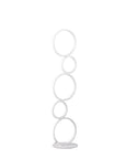 39" White Metal Five Circle Geometric Sculpture LED Table Lamp
