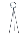 60" Black LED Tripod Floor Lamp With Black Metal Novelty Shade