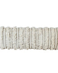 47" Cream Textural Boho Stripe Black Leg Upholstered Bench