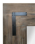 75" Brown Wood Framed Leaning Accent Mirror