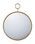 32" Gold Round Iron Framed Accent Mirror