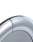 32" Silver Round Curved Frame Accent Mirror