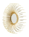 Set of Five Gold Sunburst Metal Framed Mirror Set