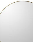 30" Gold Round Wood Framed Accent Mirror