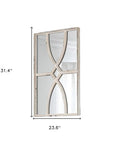 Set of Two White Wood Framed Accent Mirror