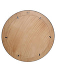 32" Brown and Black Faux Stone Round Framed Accent Mirror