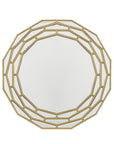 35" Gold Round Framed Accent Mirror