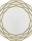 35" Gold Round Framed Accent Mirror
