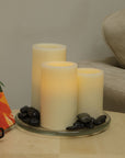 5" Ivory Flameless Pillar Candle