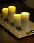 6" Ivory Flameless Pillar Candle