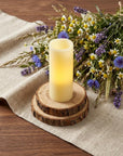 8" Ivory Flameless Pillar Candle