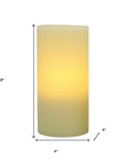 8" Ivory Flameless Pillar Candle