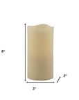 6" Ivory Flameless Pillar Candle