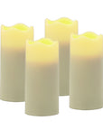 Set of Four Ivory Flameless Votive Candle
