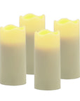 Set of Four Ivory Flameless Votive Candle