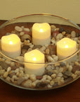 Set of Four Ivory Flameless Tealight Candle