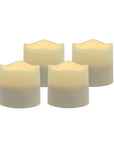 Set of Four Ivory Flameless Tealight Candle