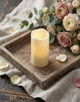 6" Ivory Flameless Indoor Outdoor Pillar Candle