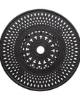 24" Black Rounded Metal Outdoor Bistro Table with Umbrella Hole
