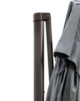 13' Gray Polyester Rectangular Tilt Cantilever Patio Umbrella with Stand