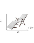 Set of Two Light Gray Aluminum Eight Position Adjustable Sling Outdoor Folding Chaise Lounges