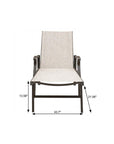 44" Beige Aluminum Six Position Adjustable Sling Outdoor Chaise Lounge
