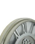 21" Circle Silver Metal and Glass Analog Exposed Gear Wall Clock