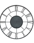 56" Circle Copper Metal and Glass Analog Exposed Gear Wall Clock