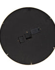 21" Circle Black and Gold Wood and Glass Analog Exposed Gear Wall Clock