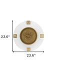 24" Circle Gold Acrylic Analog Wall Clock