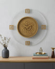 24" Circle Gold Acrylic Analog Wall Clock