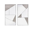 Set of Two Natural Metal Framed Accent Mirror