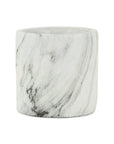 6" White and Gray Marbleized Ceramic Indoor Outdoor Round Pot Planter
