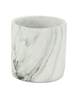 6" White and Gray Marbleized Ceramic Indoor Outdoor Round Pot Planter