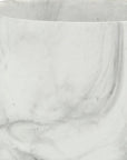 6" White and Gray Marbleized Ceramic Indoor Outdoor Round Pot Planter
